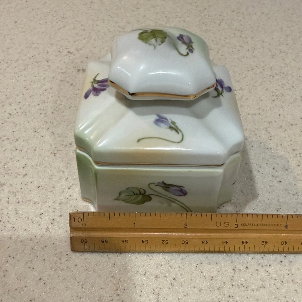 RS Prussia Floral Porcelain Trinket Box